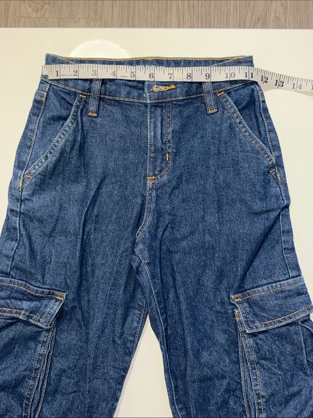 Epic Threads Dark Blue Cargo Jeans with Side Pockets